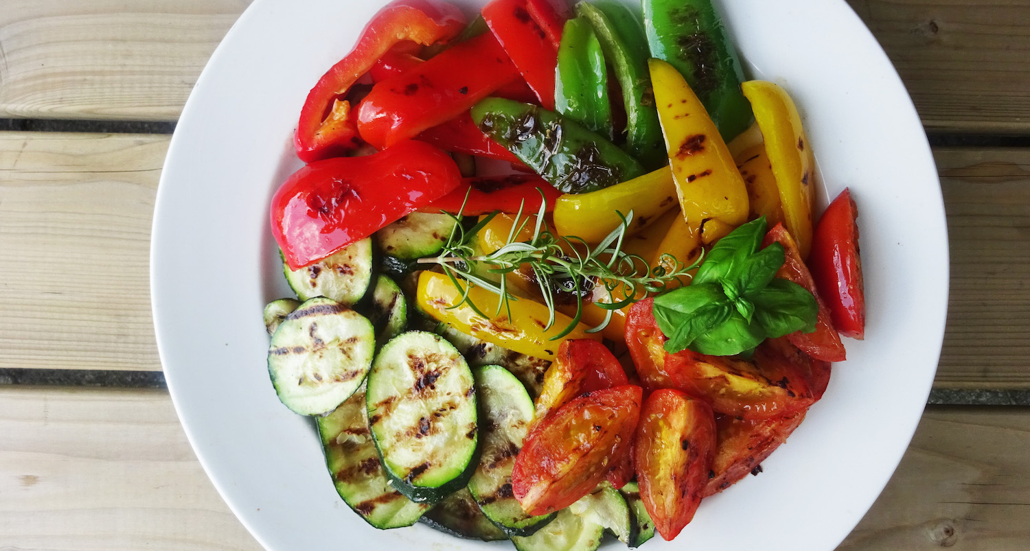 salade van gegrilde groenten
